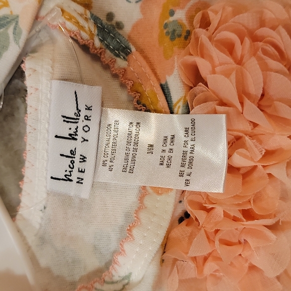 Nicole Miller Coral Floral 2 Pc Footed Pajama - Picture 6 of 8